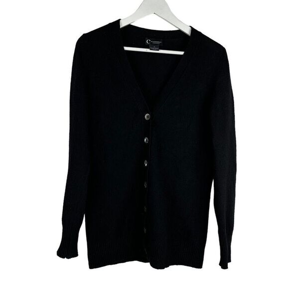 C by Bloomingdale’s Black Cashmere Cardigan size Small - Picture 1 of 7